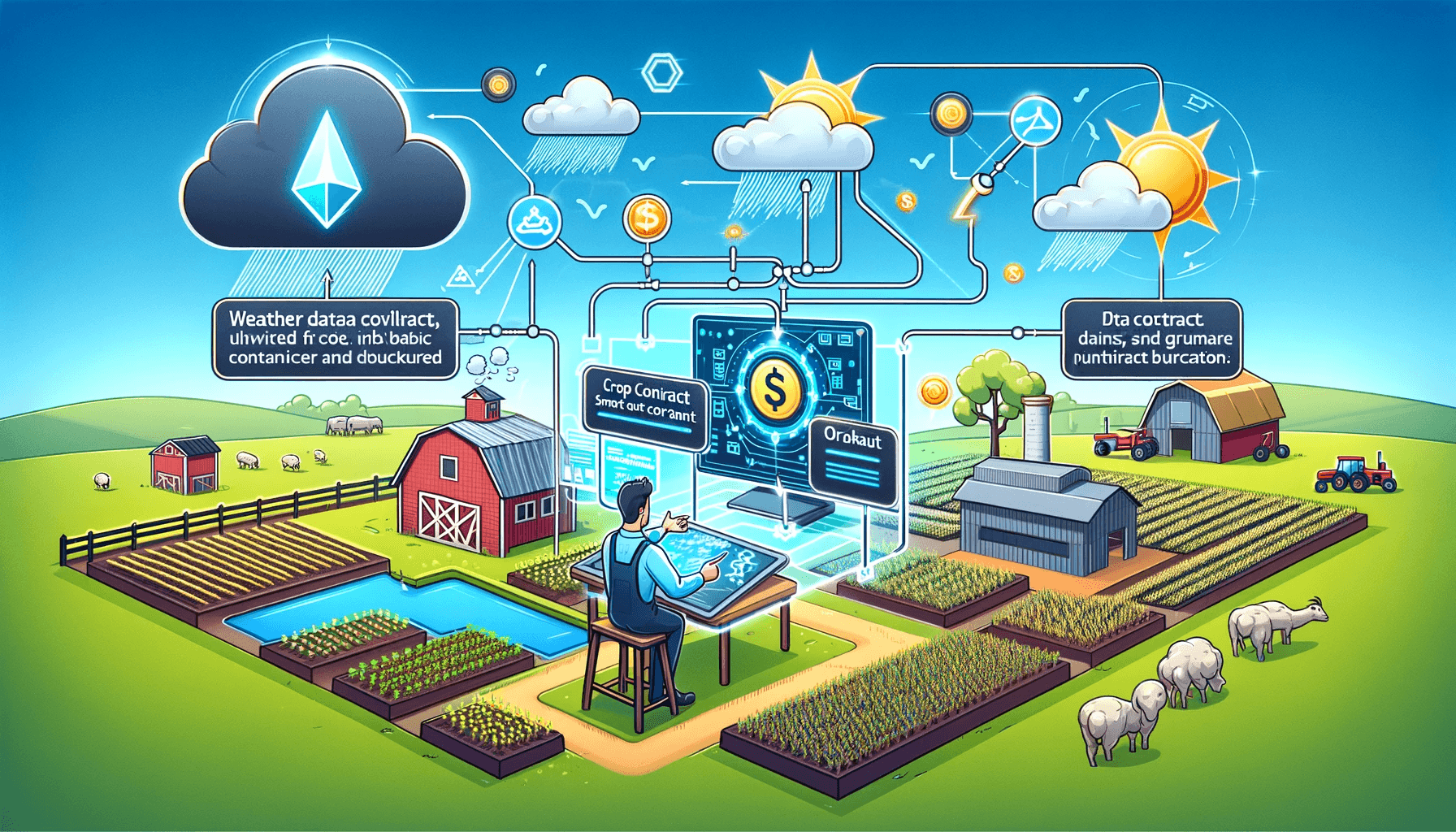 Consider a crop insurance smart contract designed for farmers.
